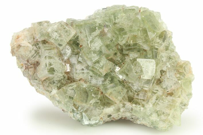 Fluorescent, Green Cubic Fluorite Crystal Cluster - Morocco #274562
